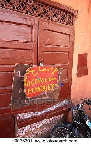 Stock Image - Morocco, Marrakech, realtor. Fotosearch