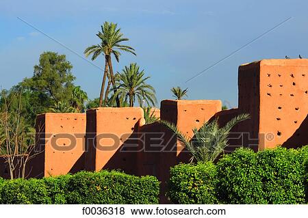Morocco, Marrakech, remparts of the medina View Large Photo Image Stock Photo - Morocco, Marrakech, remparts of the medina. Fotosearch