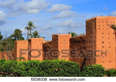 Morocco, Marrakech, remparts of the medina View Large Photo Image Stock Photo - Morocco, Marrakech, remparts of the medina. Fotosearch