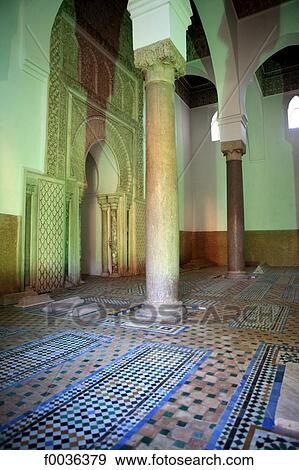 Stock Photo - Morocco, Marrakech, saadian tombs. Fotosearch