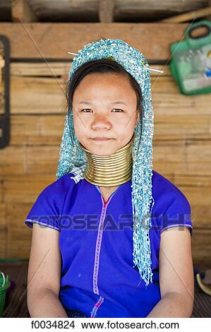Thailand, Baan Thong Luang, giraffe-woman View Large Photo Image Picture - Thailand, Baan Thong Luang, giraffe-woman. Fotosearch