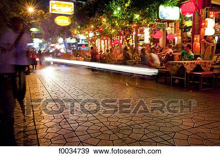Stock Photo - Thailand, Bangkok, bars at night. Fotosearch