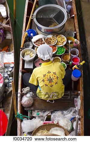 Thailand, Bangkok, Damnoen Saduak, floating market View Large Photo Image Stock Image - Thailand, Bangkok, Damnoen Saduak, floating market. Fotosearch