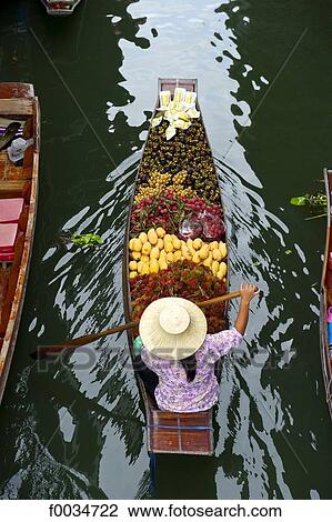 Thailand, Bangkok, Damnoen Saduak, floating market View Large Photo Image Stock Image - Thailand, Bangkok, Damnoen Saduak, floating market. Fotosearch