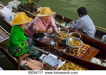 Thailand, Bangkok, Damnoen Saduak, floating market View Large Photo Image Stock Photo - Thailand, Bangkok, Damnoen Saduak, floating market. Fotosearch