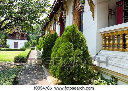 Thailand, Chiang Mai, Wat Chiang Man temple View Large Photo Image Stock Photography - Thailand, Chiang Mai, Wat Chiang Man temple. Fotosearch