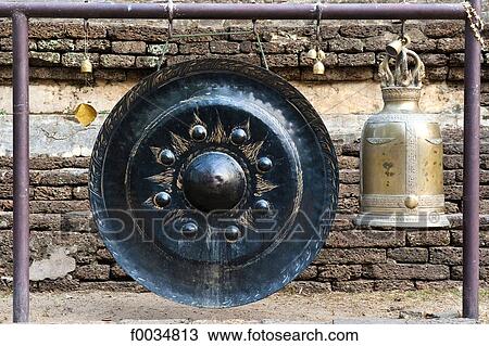Thailand, Chiang Mai, Wat Jet Yot temple, gong and bell View Large Photo Image Stock Image - Thailand, Chiang Mai, Wat Jet Yot temple, gong and bell. Fotosearch