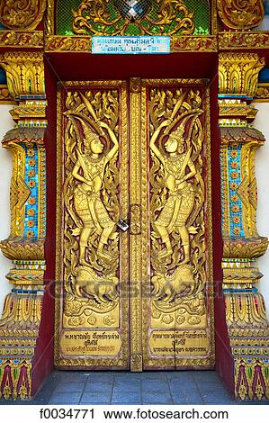 Thailand, Chiang Mai, Wat Phra Singh temple, entrance View Large Photo Image Stock Image - Thailand, Chiang Mai, Wat Phra Singh temple, entrance. Fotosearch