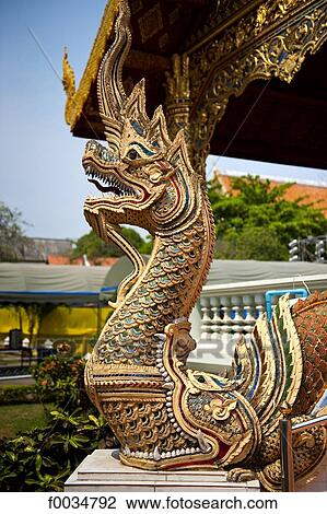 Thailand, Chiang Mai, Wat Phra Singh temple View Large Photo Image Stock Image - Thailand, Chiang Mai, Wat Phra Singh temple. Fotosearch