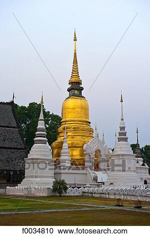 Thailand, Chiang Mai, Wat Suan Dok temple View Large Photo Image Stock Image - Thailand, Chiang Mai, Wat Suan Dok temple. Fotosearch