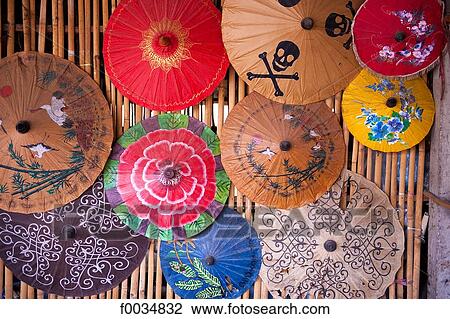 Stock Image - Thailand, sunshade fabric near Chiang Mai. Fotosearch