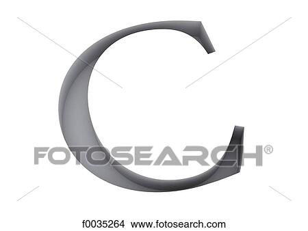 Picture - Typography: letter C. Fotosearch