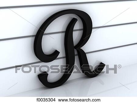 Picture - Typography: letter R. Fotosearch