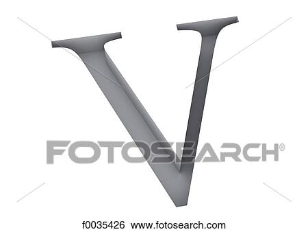 Stock Photograph - Typography: letter V. Fotosearch