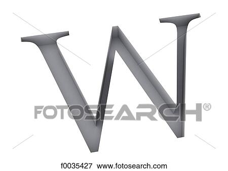 Stock Photo - Typography: letter W. Fotosearch