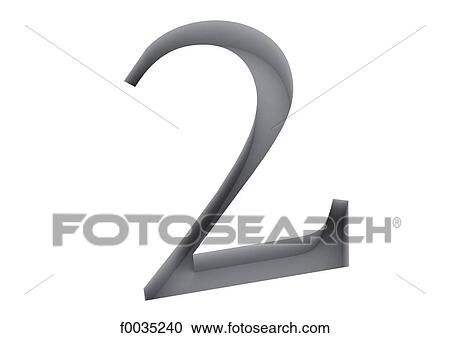 Stock Image - Typography: numeral 2. Fotosearch