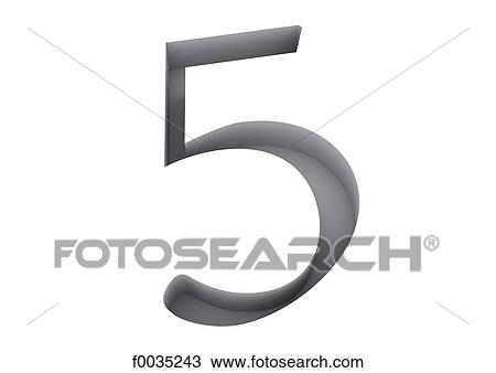 Stock Image - Typography: numeral 5. Fotosearch