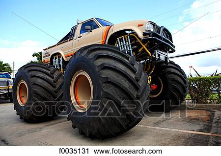 Stock Image - United States, Hawaii, island of Maui, monster truck. Fotosearch