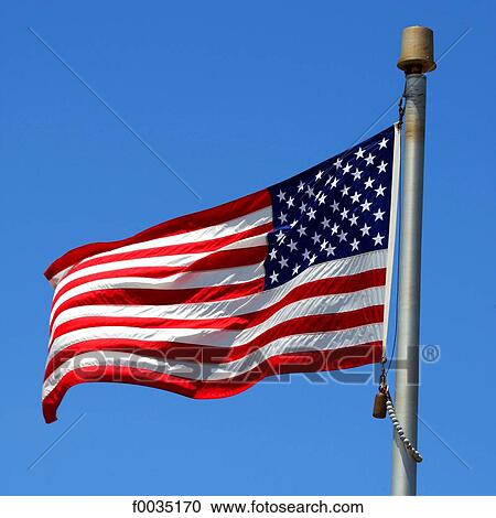Stock Image - United States, Hawaii, island of Maui, american flag. Fotosearch