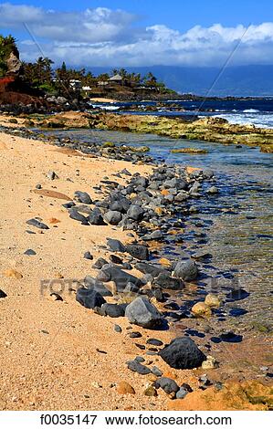Stock Photo - United States, Hawaii, island of Maui, beach. Fotosearch