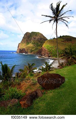 Stock Photo - United States, Hawaii, island of Maui, Kahakuloa. Fotosearch