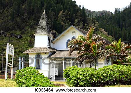 United States, Hawaii, Oahu island, east coast, chapel View Large Photo Image Picture - United States, Hawaii, Oahu island, east coast, chapel. Fotosearch