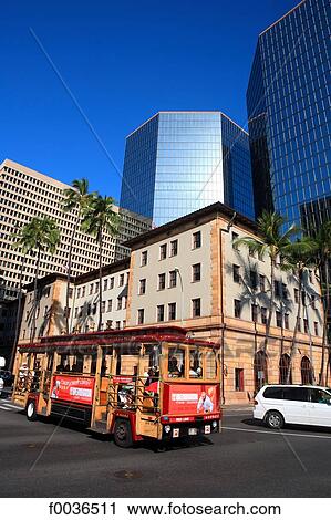Stock Image - United States, Hawaii, Oahu island, Honolulu. Fotosearch