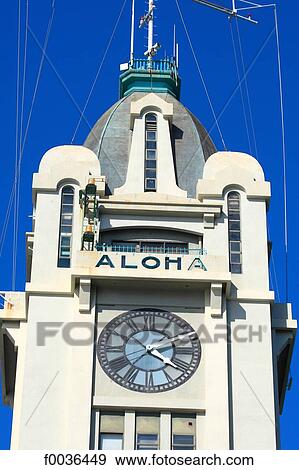 United States, Hawaii, Oahu island, Honolulu, Aloha tower View Large Photo Image Stock Photo - United States, Hawaii, Oahu island, Honolulu, Aloha tower. Fotosearch