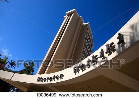 Stock Photo - United States, Hawaii, Oahu island, Waikiki, hotel. Fotosearch