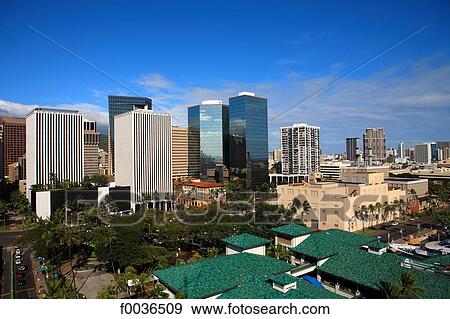 Stock Photo - United States, Hawaii, Oahu island, Honolulu. Fotosearch