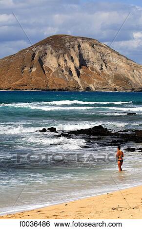 Stock Photograph - United States, Hawaii, Oahu island, Waimanalo. Fotosearch