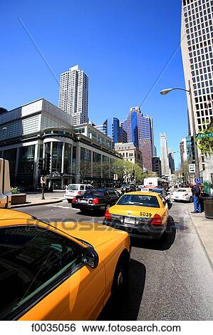 United States, Illinois, Chicago, cabs View Large Photo Image Stock Photograph - United States, Illinois, Chicago, cabs. Fotosearch