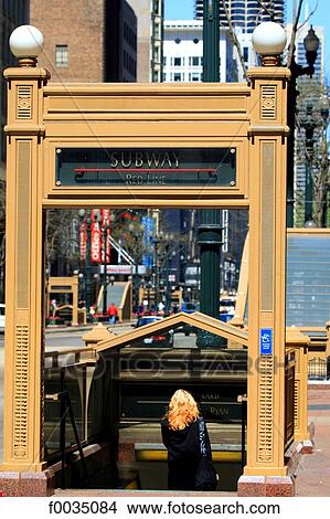 United States, Illinois, Chicago, subway station View Large Photo Image Picture - United States, Illinois, Chicago, subway station. Fotosearch