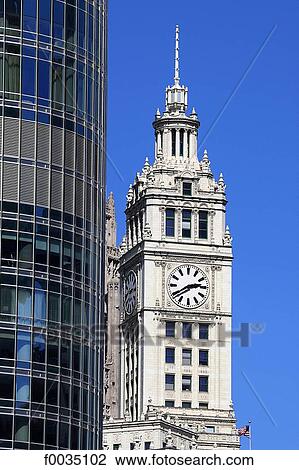 United States, Illinois, Chicago, Wrigley building View Large Photo Image Stock Image - United States, Illinois, Chicago, Wrigley building. Fotosearch