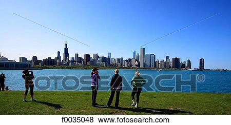 United States, Illinois, Chicago, general view View Large Photo Image Stock Photo - United States, Illinois, Chicago, general view. Fotosearch