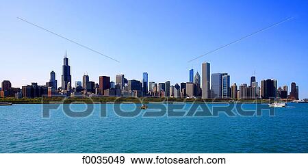 United States, Illinois, Chicago, general view View Large Photo Image Stock Photo - United States, Illinois, Chicago, general view. Fotosearch