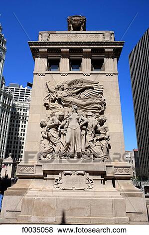 Stock Photo - United States, Illinois, Chicago, Michigan avenue bridge. Fotosearch