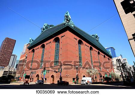 Stock Photo - United States, Illinois, Chicago, public library. Fotosearch