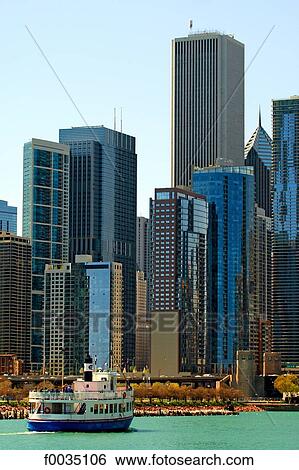 United States, Illinois, Chicago, buildings and Michigan lake View Large Photo Image Stock Photograph - United States, Illinois, Chicago, buildings and Michigan lake. Fotosearch