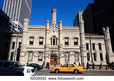 Stock Image - United States, Illinois, Chicago, the water tower. Fotosearch