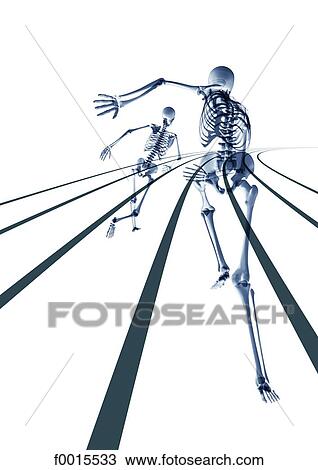 Stock Image - Skeleton: sports (race). Fotosearch