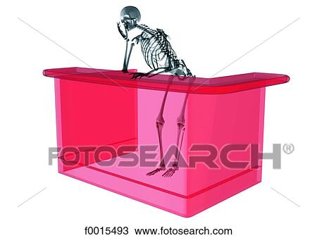 Stock Image - Skeleton: waiting. Fotosearch