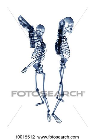 Skeleton: with a gun View Large Photo Image Stock Image - Skeleton: with a gun. Fotosearch