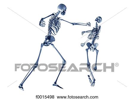 Stock Photo - Skeletons: fight. Fotosearch