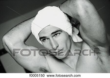 Stock Image - In the Bathroom, lifestyle, people, adults. Fotosearch