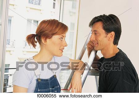 Stock Photography - Love Nest, lifestyle, odd jobs, couple, couples. Fotosearch