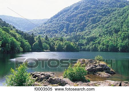 Stock Photography - France, Alsace, Lake of Alfeld. Fotosearch