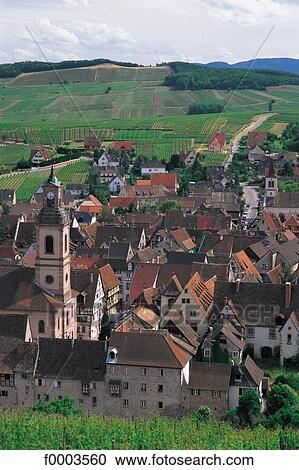 France, Alsace, Village of Riquewihr View Large Photo Image Stock Image - France, Alsace, Village of Riquewihr. Fotosearch