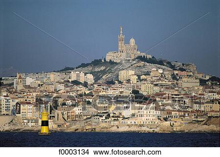 France, Marseilles seen from the sea View Large Photo Image Picture - France, Marseilles seen from the sea. Fotosearch