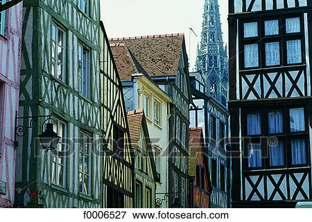 France, Normandy, Street in old Rouen View Large Photo Image Stock Photo - France, Normandy, Street in old Rouen. Fotosearch